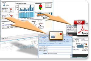 Eksport til PDF og e-mail